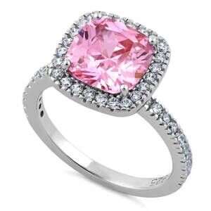 NEW STARLETTE women's hannah engagement ring in pink